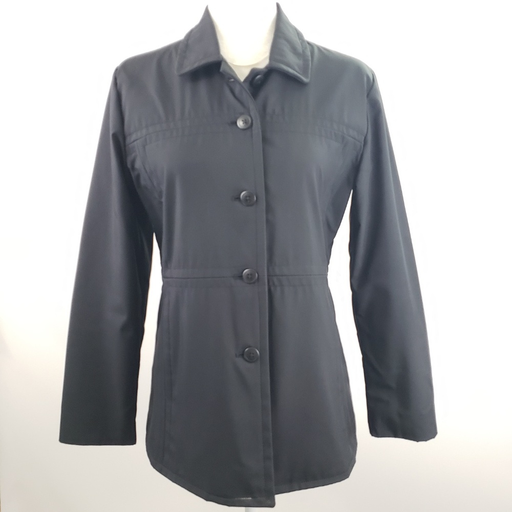 Gap Black Button Front Lightweight Jacket, Size S - image 1